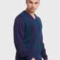 Men Tailored Fit Orange Sweater
