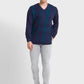 Men Tailored Fit Orange Sweater