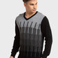 Men Tailored Fit Blue Sweater