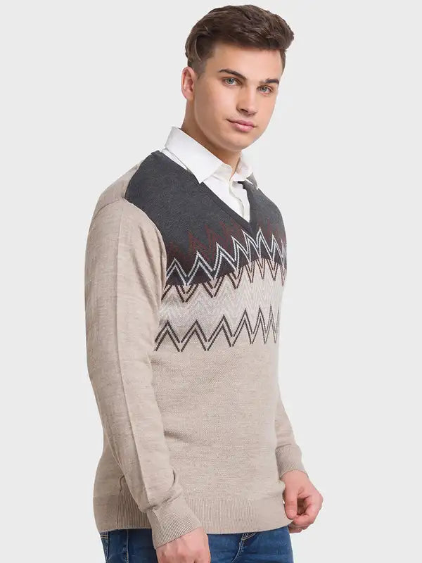 Men Tailored Fit Grey Winter Wear