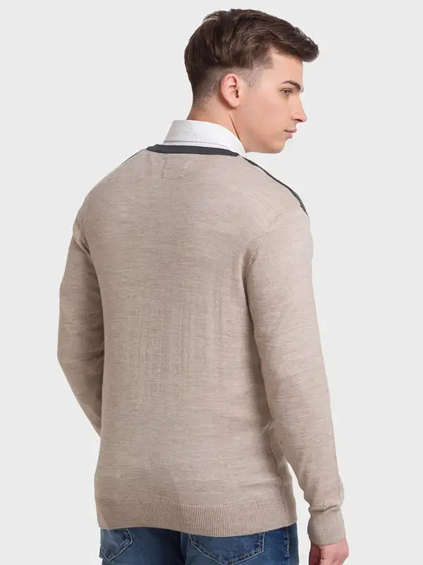 Men Tailored Fit Grey Winter Wear