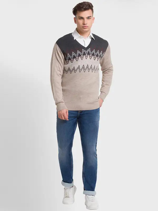 Men Tailored Fit Grey Winter Wear