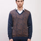 Park Avenue Men Blue Print Slim Fit Cotton Blend T-Shirt