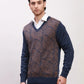 Park Avenue Men Blue Print Slim Fit Cotton Blend T-Shirt