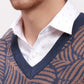 Park Avenue Men Blue Print Slim Fit Cotton Blend T-Shirt