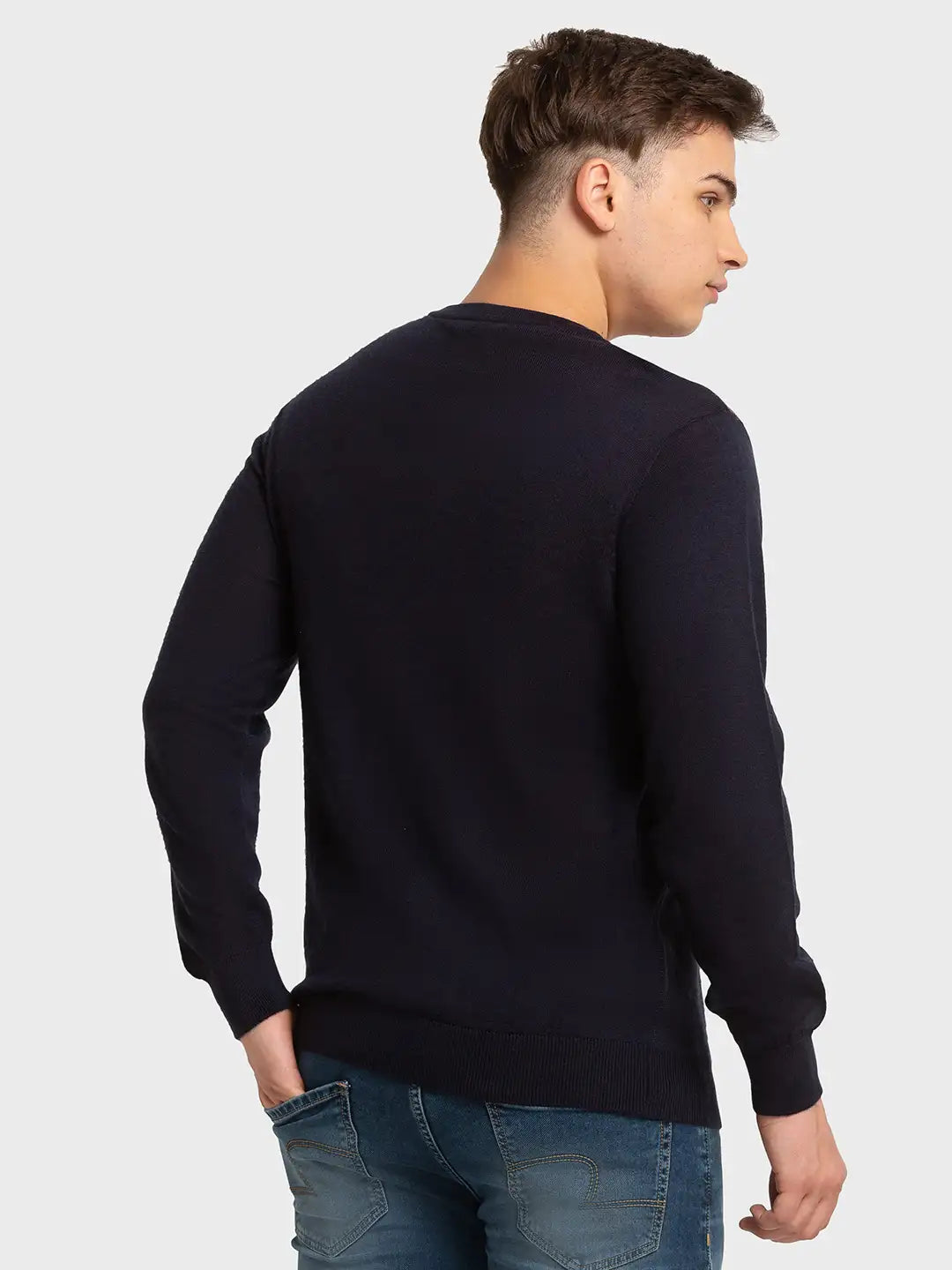 Men Slim Fit Light Grey T-Shirt & Polo