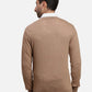 ColorPlus Men Blue Jacquard Regular Fit Acrlic Blend Full Sleeve V Neck Sweater