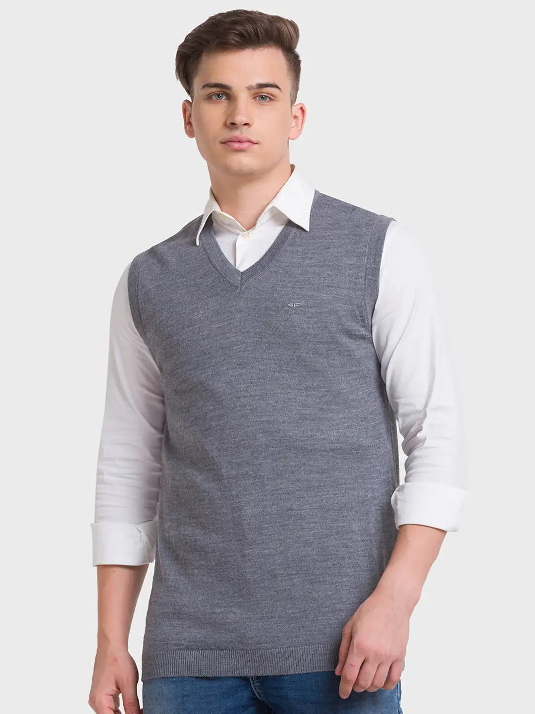 Men Regular Fit Black Sweater