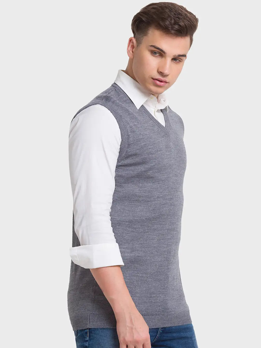 Men Regular Fit Black Sweater