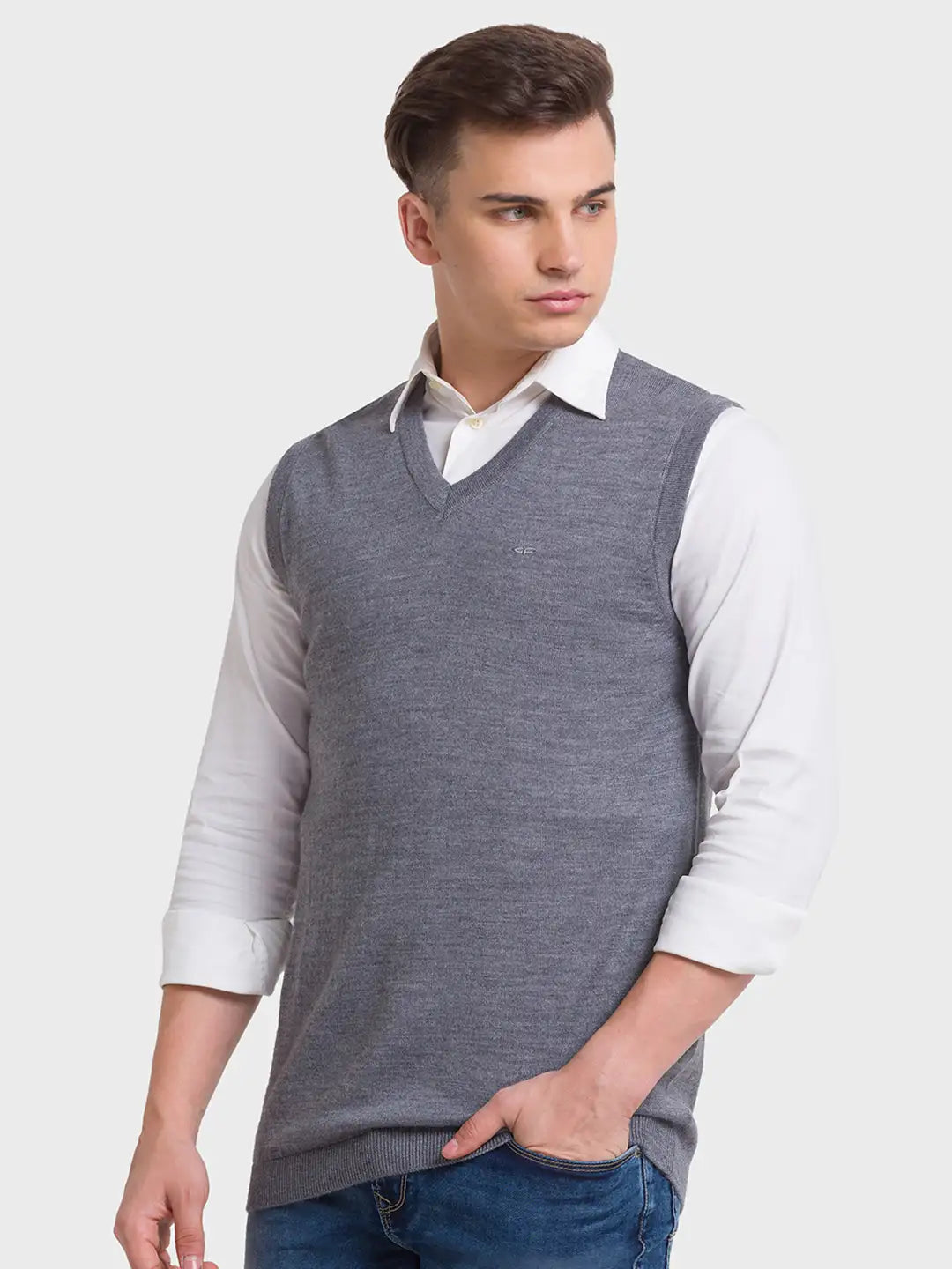 Men Regular Fit Black Sweater