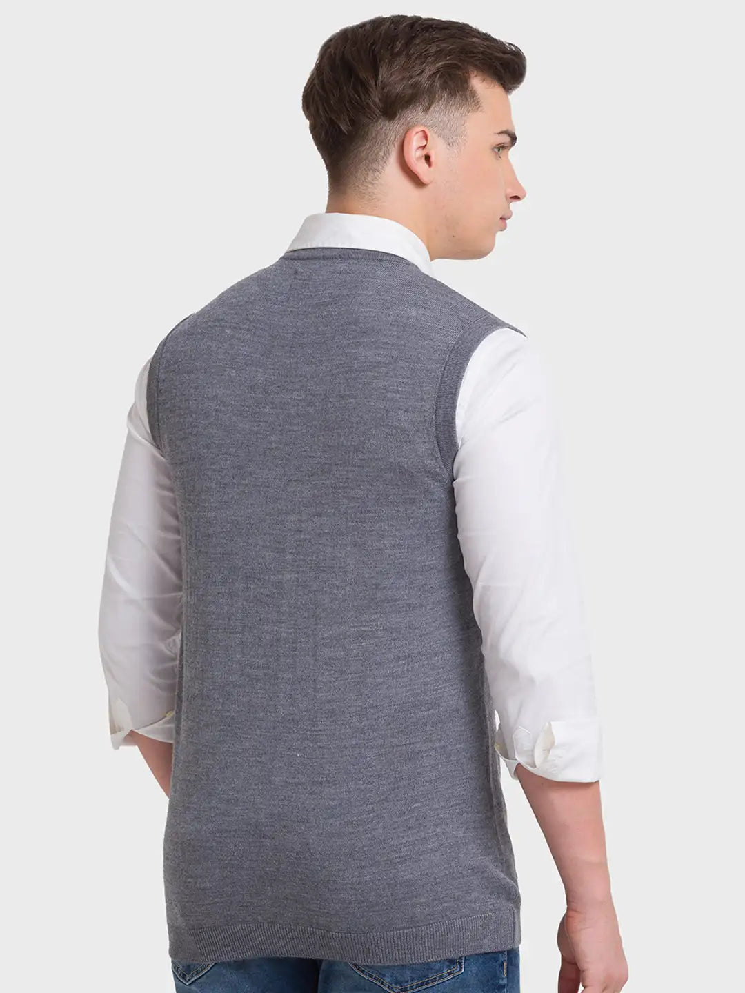 Men Regular Fit Black Sweater