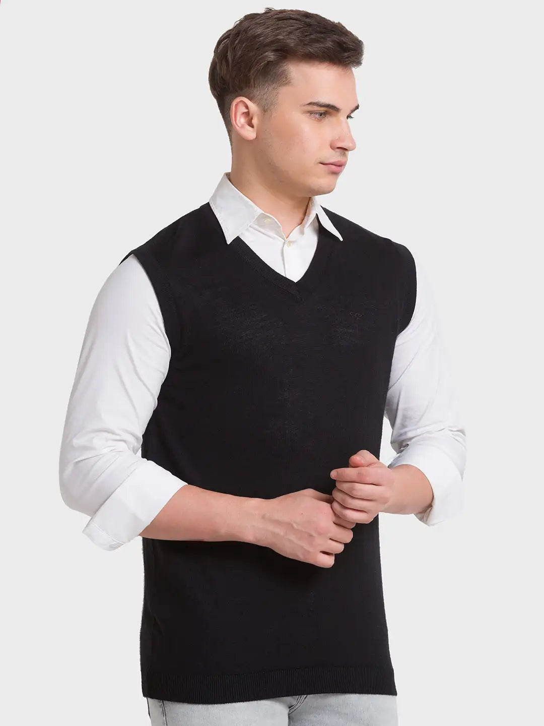 Men Regular Fit Green Sweater