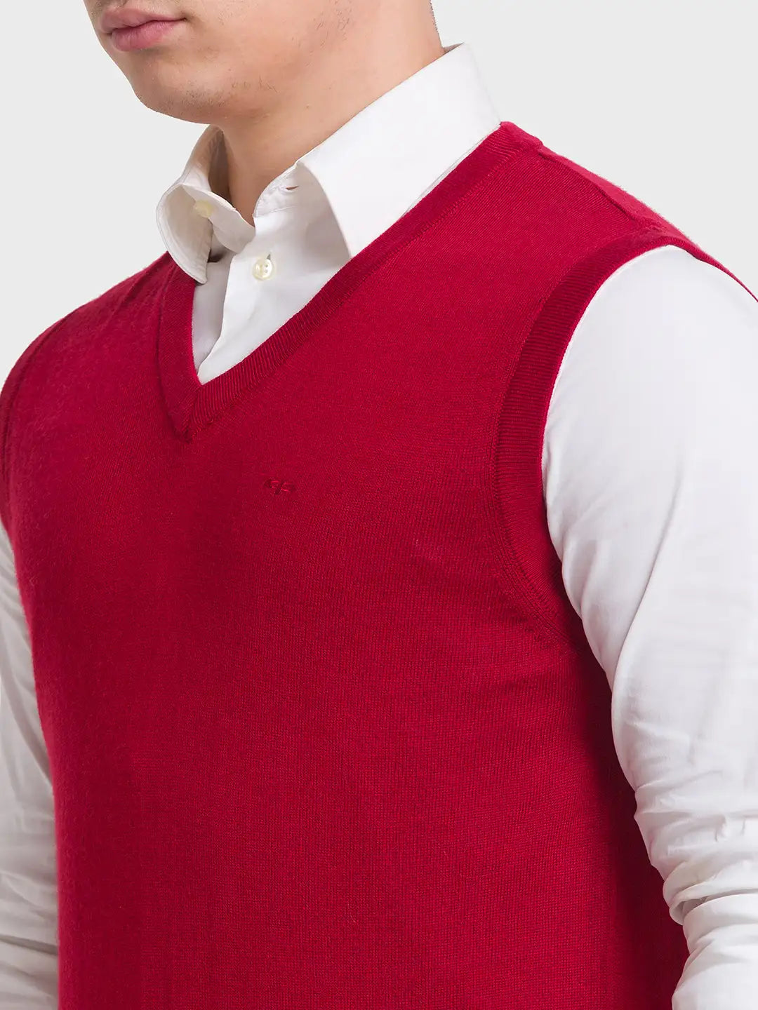Men Regular Fit Violet Sweater