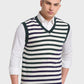 Men Grey Classic Fit Checks Polyester Blend Sleeveless Sweaters