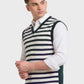 Men Grey Classic Fit Checks Polyester Blend Sleeveless Sweaters