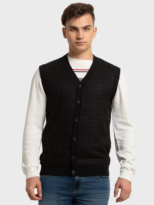 Men Classic Fit Khaki Winter Wear