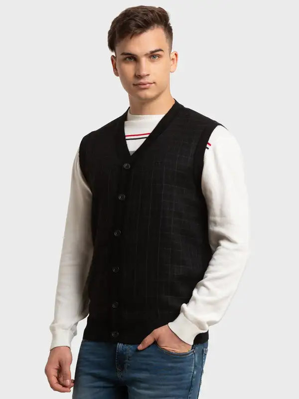 Men Classic Fit Khaki Winter Wear