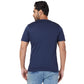 ColorPlus Men Blue Print Regular Fit Cotton Half Sleeve T-Shirt