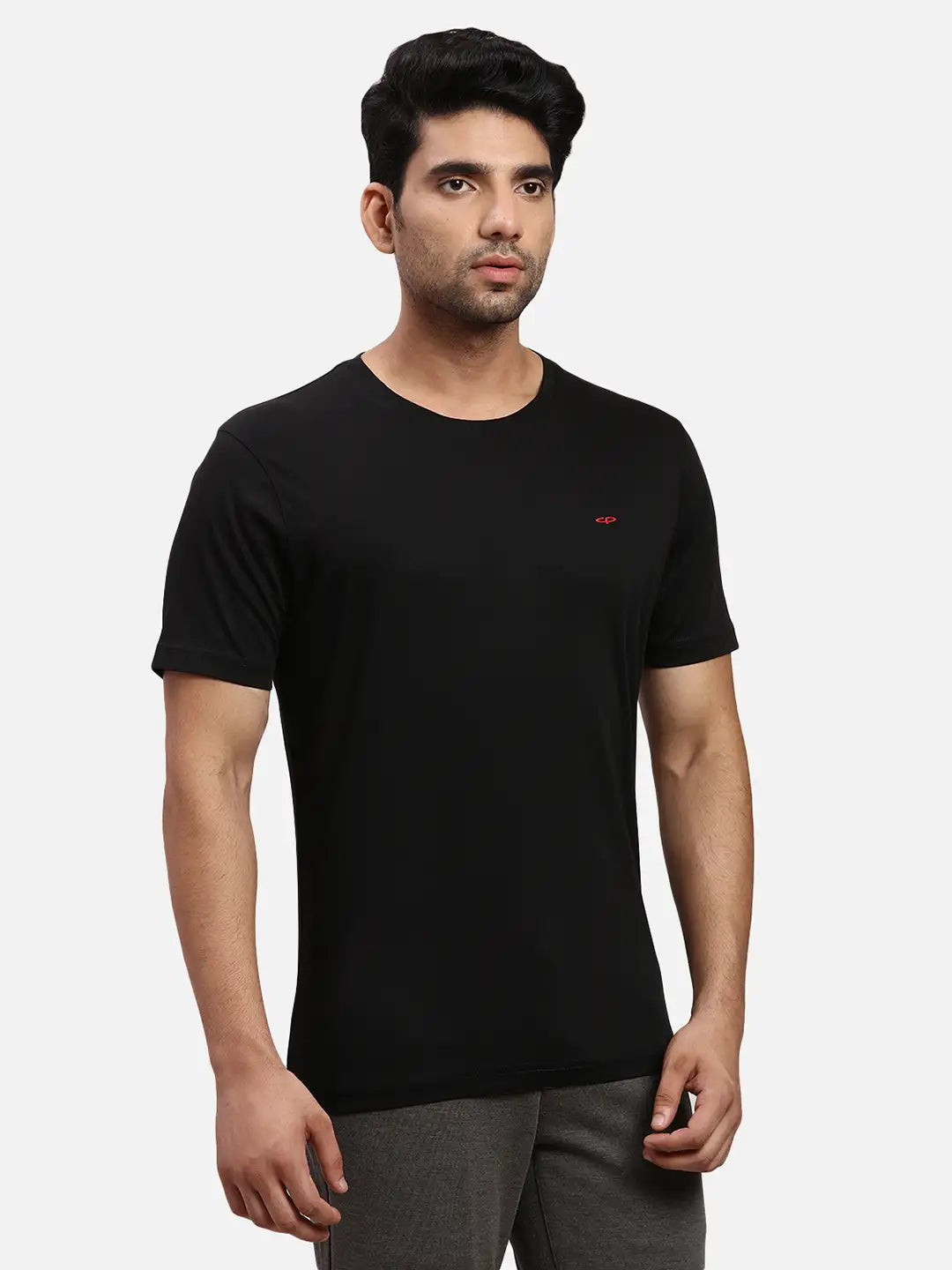 ColorPlus Regular Fit Solid Light Blue T-Shirt