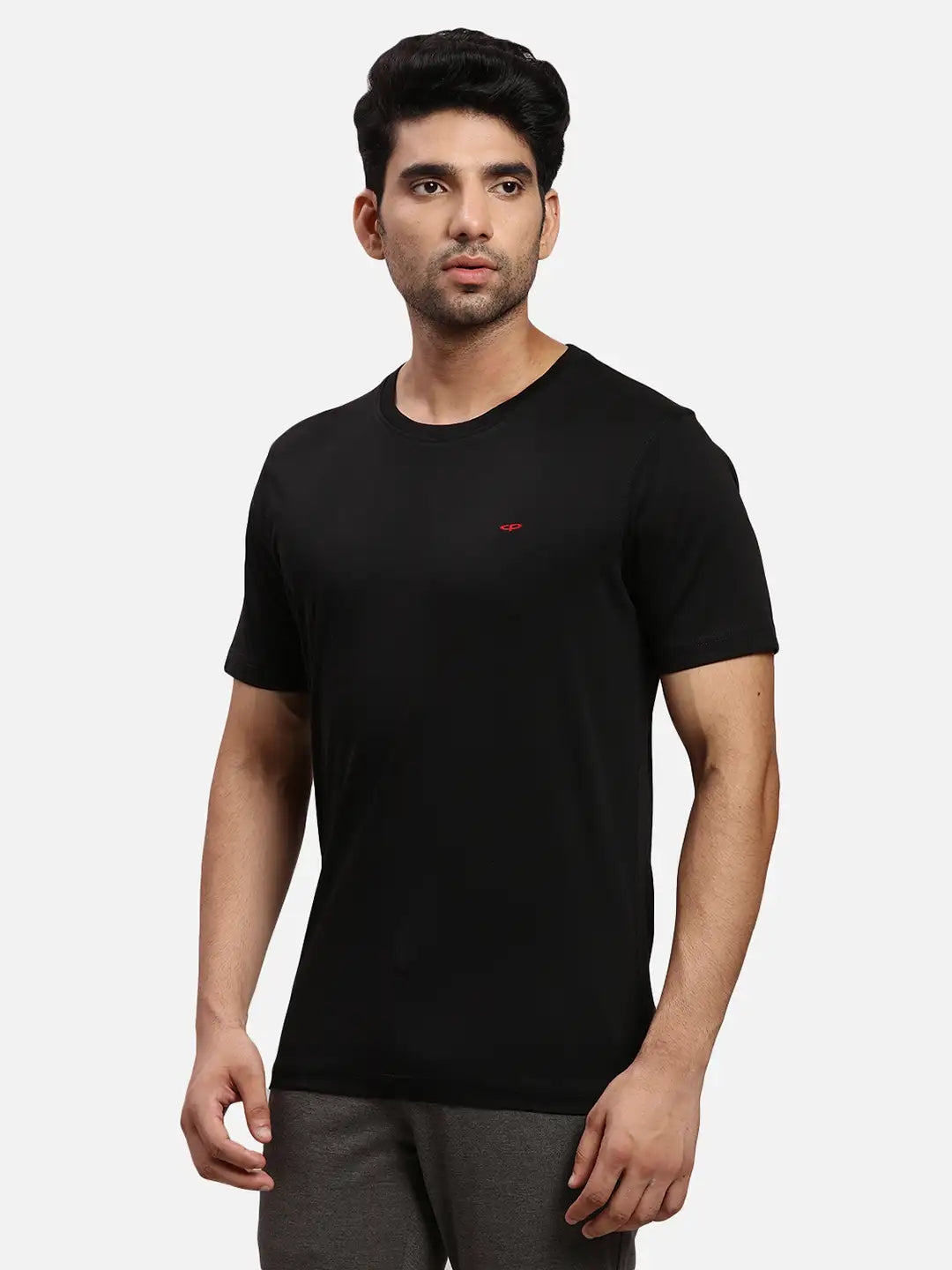 ColorPlus Regular Fit Solid Light Blue T-Shirt