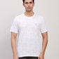 ColorPlus Men White Print Regular Fit Cotton Round Neck T-Shirt