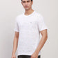 ColorPlus Men White Print Regular Fit Cotton Round Neck T-Shirt