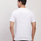 ColorPlus Men White Print Regular Fit Cotton Round Neck T-Shirt
