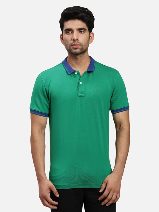 ColorPlus Regular Fit Solid Medium Red T-Shirt
