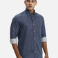 ColorPlus Regular Fit Printed Medium Orange Shirt
