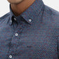 ColorPlus Regular Fit Printed Medium Orange Shirt