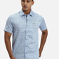 ColorPlus Regular Fit Printed Medium Orange Shirt