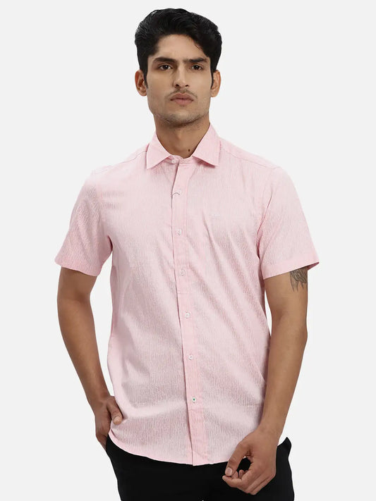 ColorPlus Regular Fit Striped White Shirt