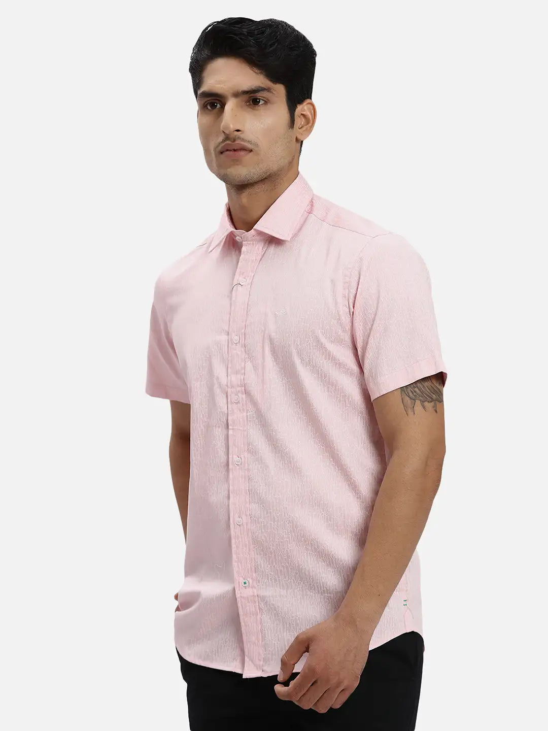 ColorPlus Regular Fit Striped White Shirt