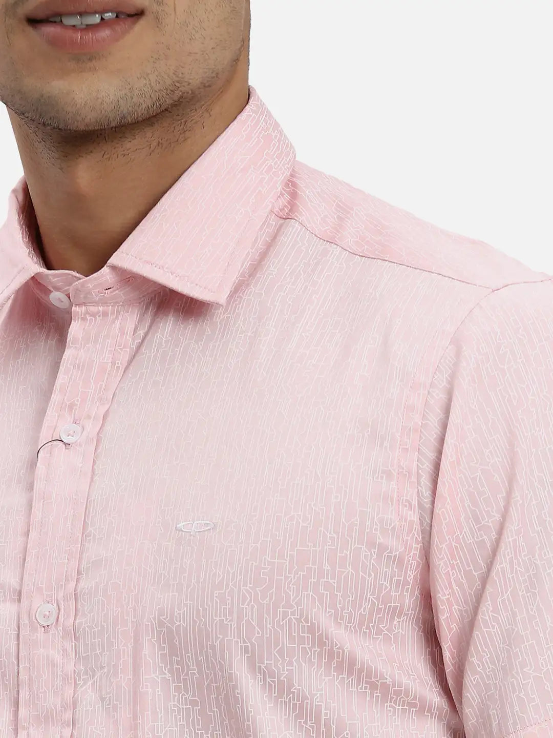 ColorPlus Regular Fit Striped White Shirt