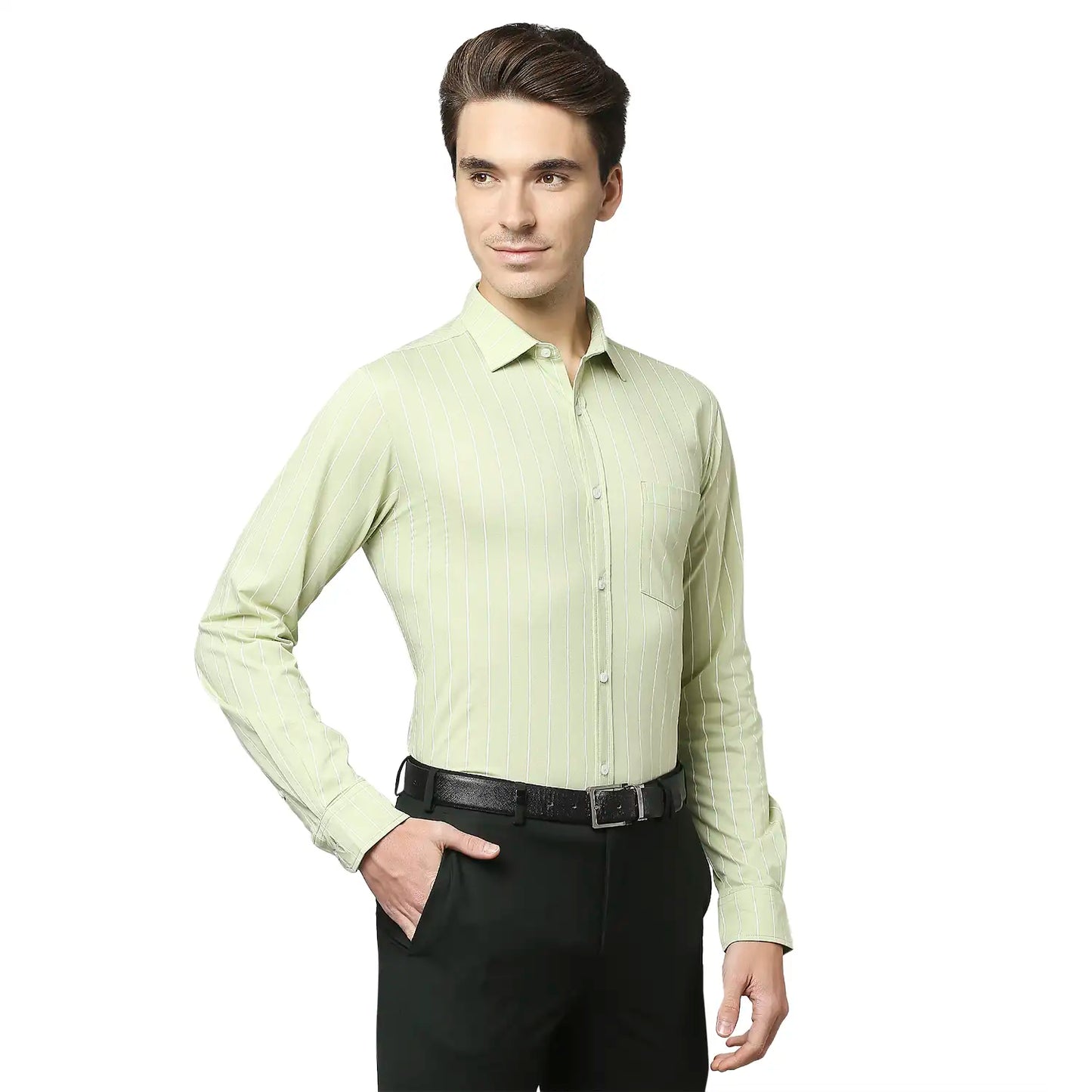 Men Slim Fit Dark Blue Shirt