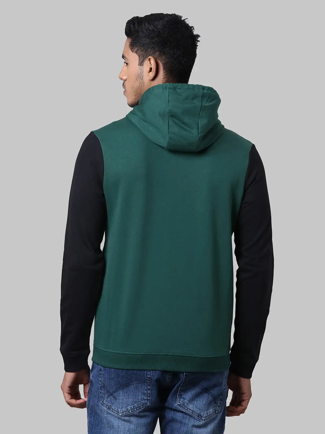 Men Slim Fit Green Sweatshirt