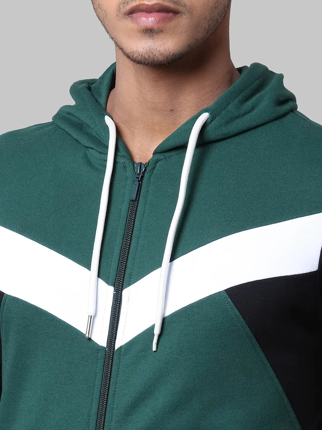 Men Slim Fit Green Sweatshirt