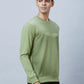 Men Petrol Slim Fit Print Cotton Blend Sweatshirts