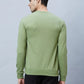 Men Petrol Slim Fit Print Cotton Blend Sweatshirts