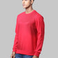 Men Slim Fit Orange Sweatshirt