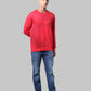 Men Slim Fit Orange Sweatshirt