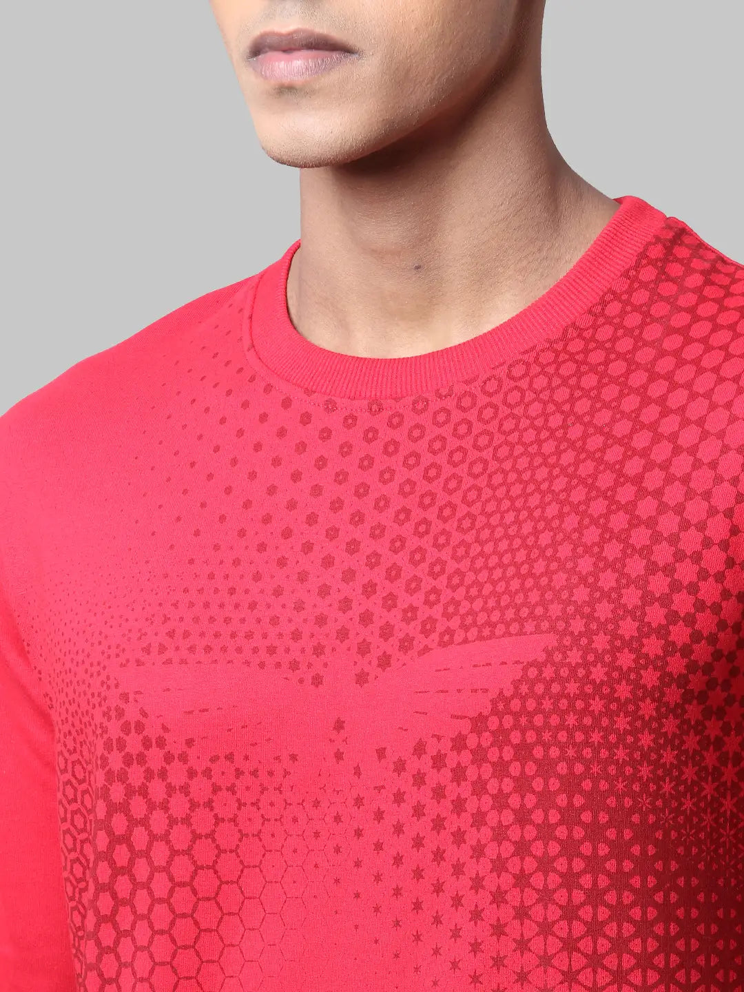 Men Slim Fit Orange Sweatshirt