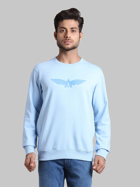 Men Slim Fit Green Sweatshirt