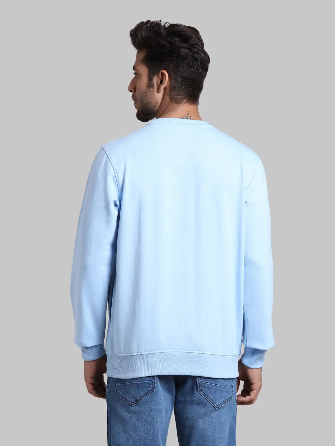 Men Slim Fit Green Sweatshirt