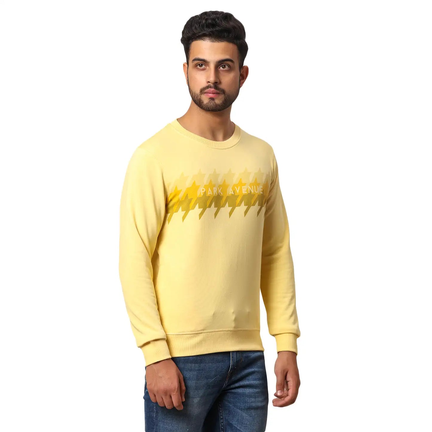 Men Slim Fit Blue Sweatshirt