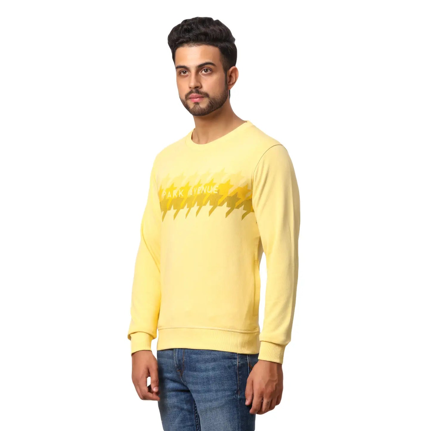 Men Slim Fit Blue Sweatshirt