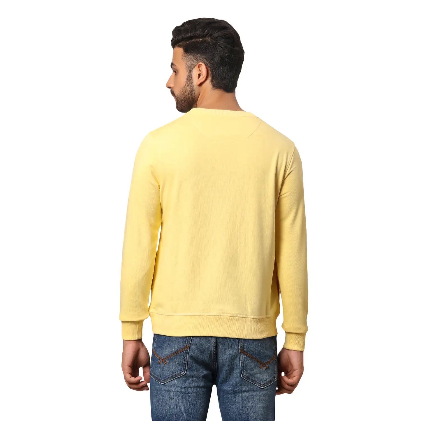Men Slim Fit Blue Sweatshirt