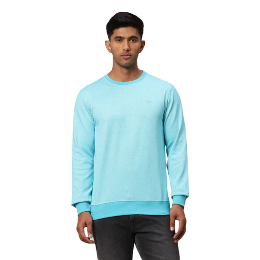 Men Slim Fit Yellow Sweatshirt