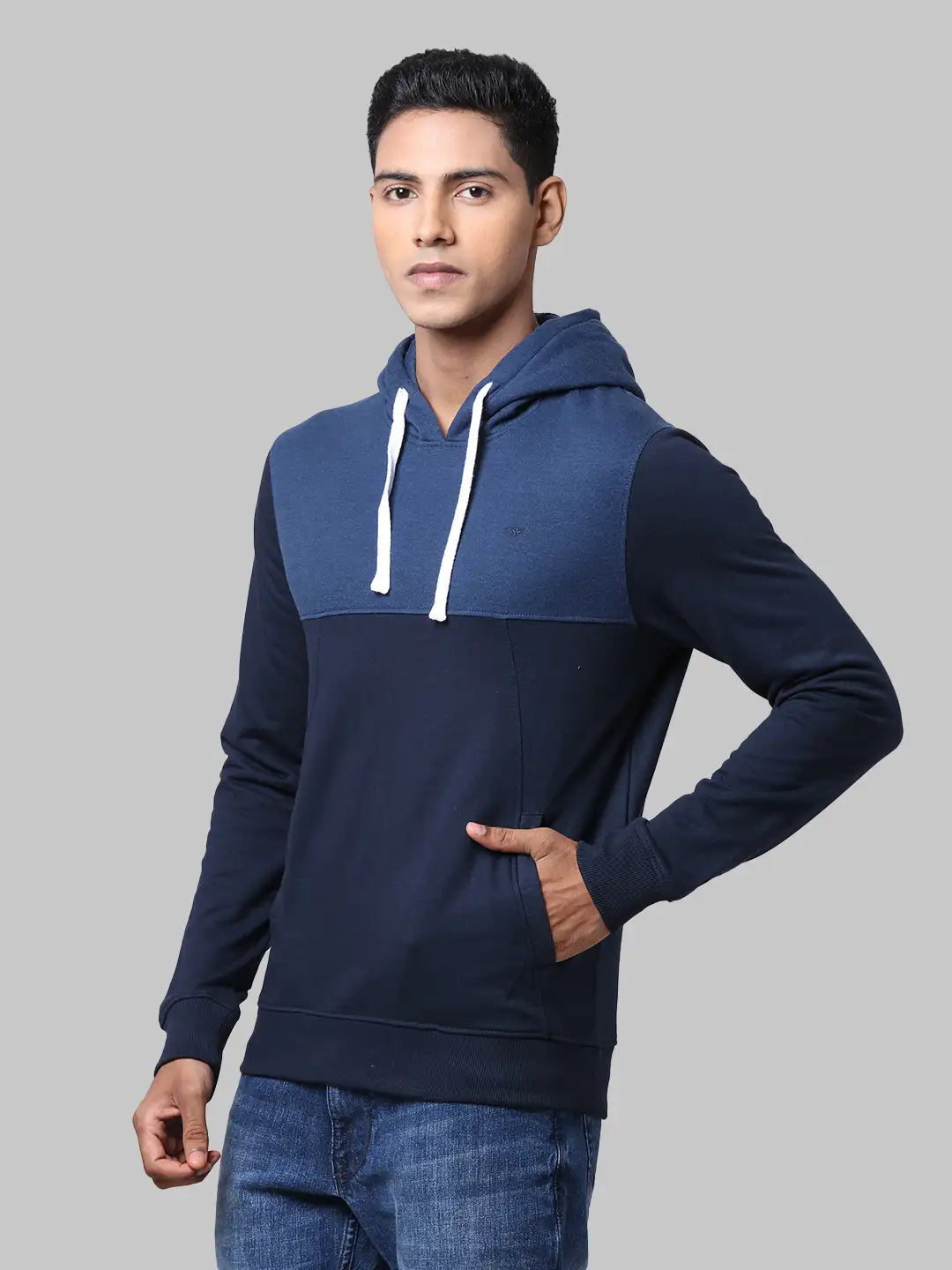 Men Slim Fit Orange Sweatshirt