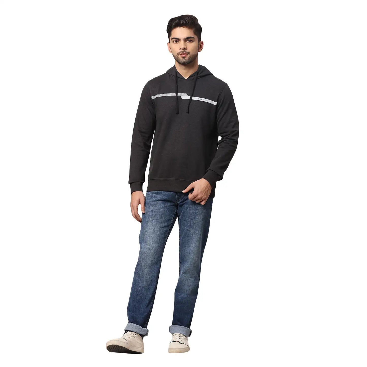 Men Slim Fit Green Sweatshirt